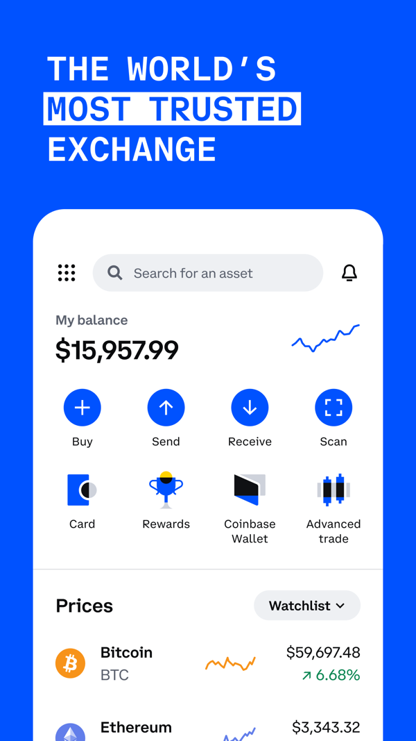 Coinbase iPhone screenshot 2