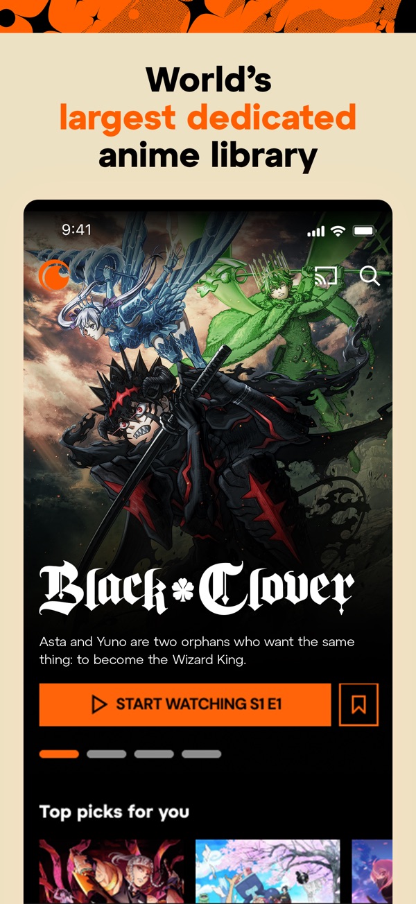 Crunchyroll iPhone screenshot 1