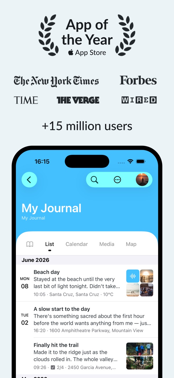 Day One iPhone screenshot 1