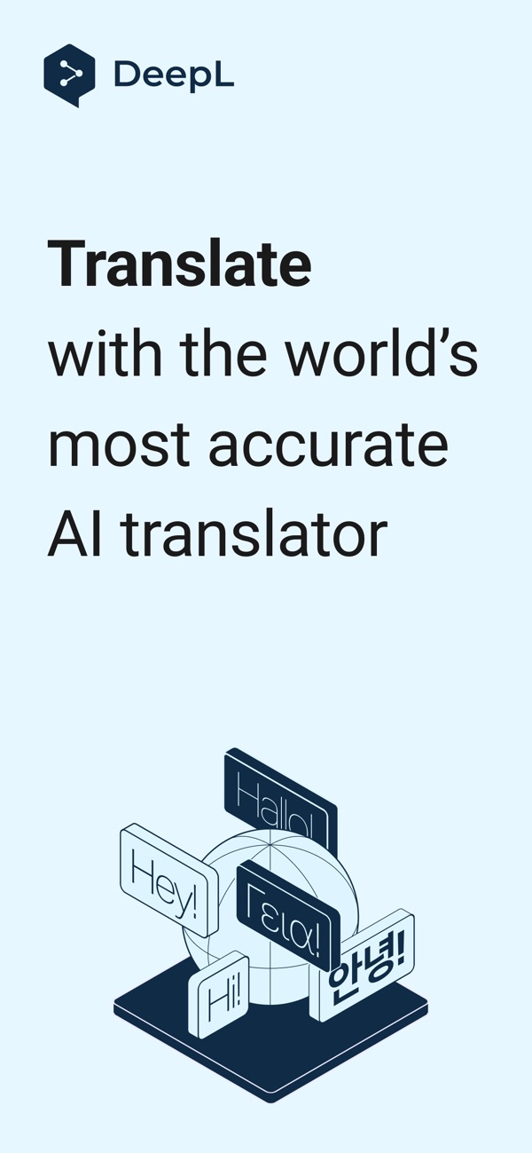 DeepL Translate iPhone screenshot 1