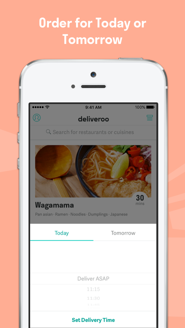 Deliveroo iPhone screenshot 2