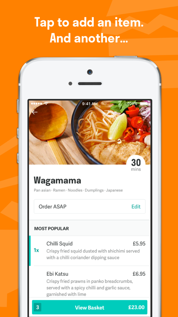 Deliveroo iPhone screenshot 3