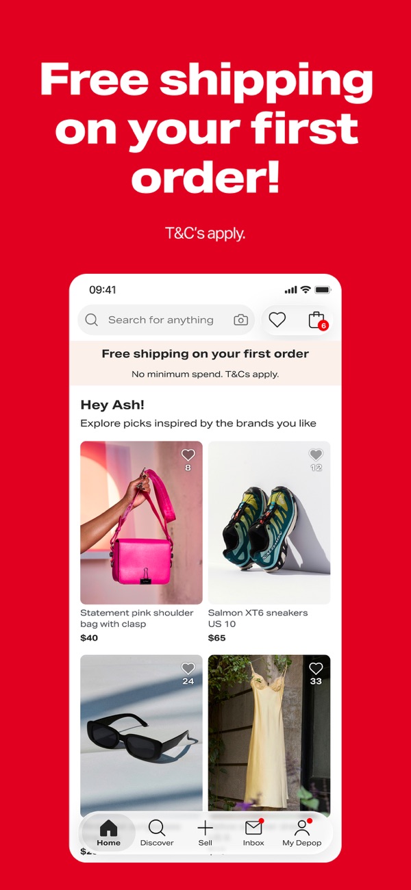 Depop iPhone screenshot 2