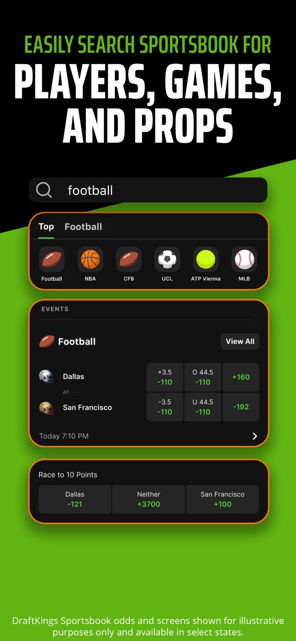 DraftKings iPhone screenshot 2