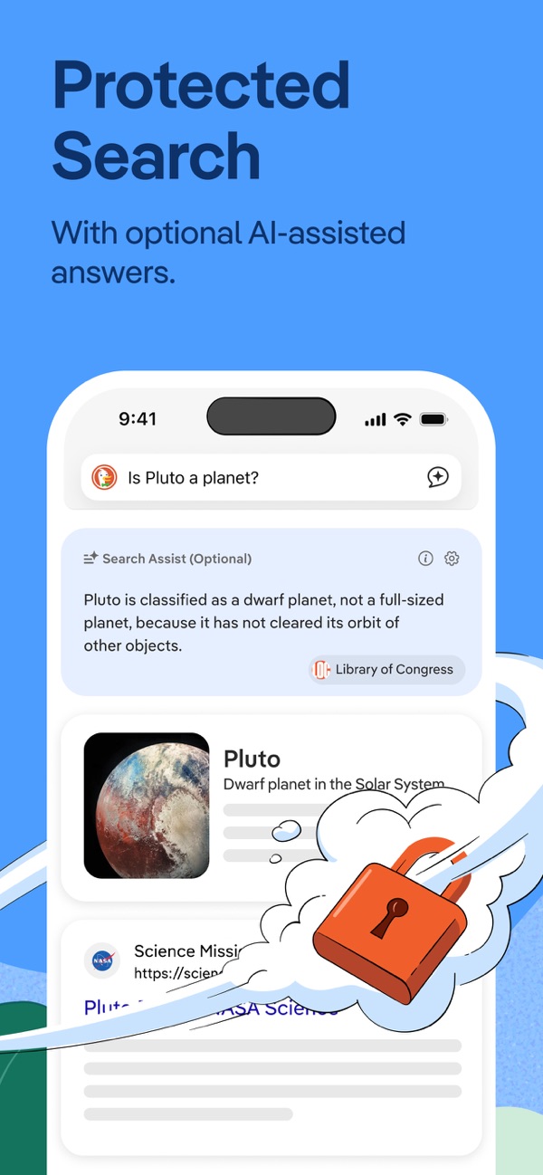DuckDuckGo, optional Duck.ai iPhone screenshot 3