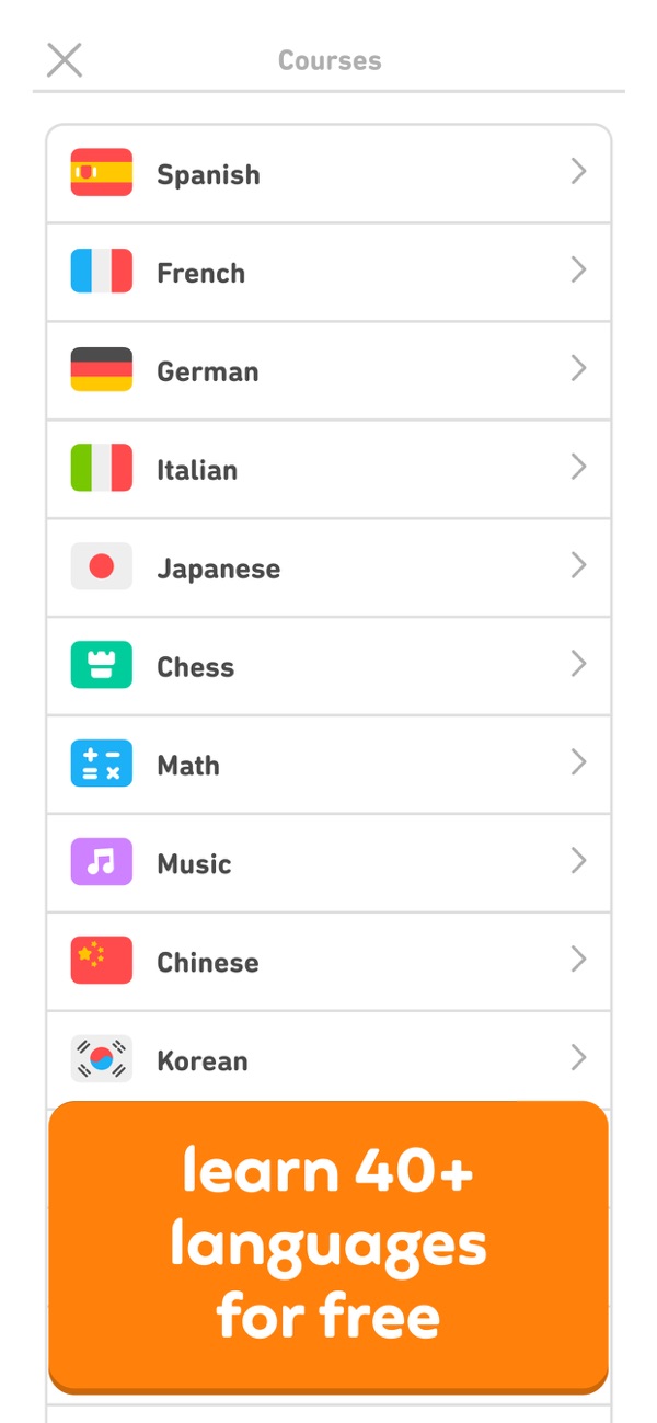 Duolingo iPhone screenshot 1