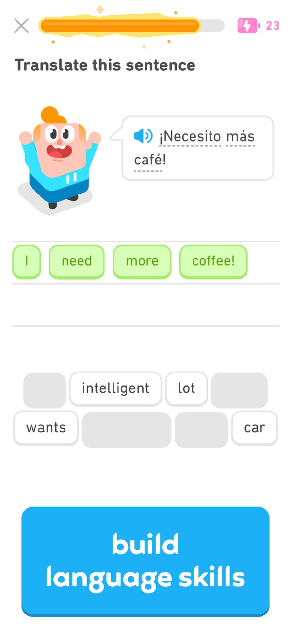 Duolingo iPhone screenshot 4