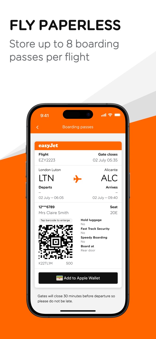 easyJet iPhone screenshot 3