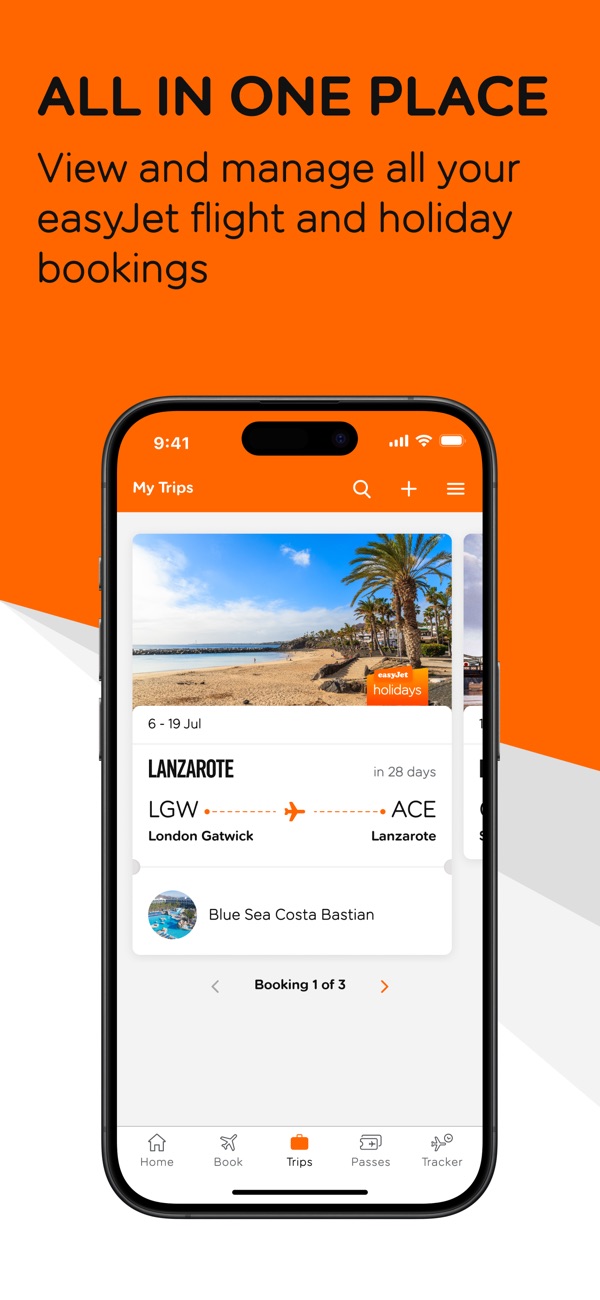 easyJet iPhone screenshot 2
