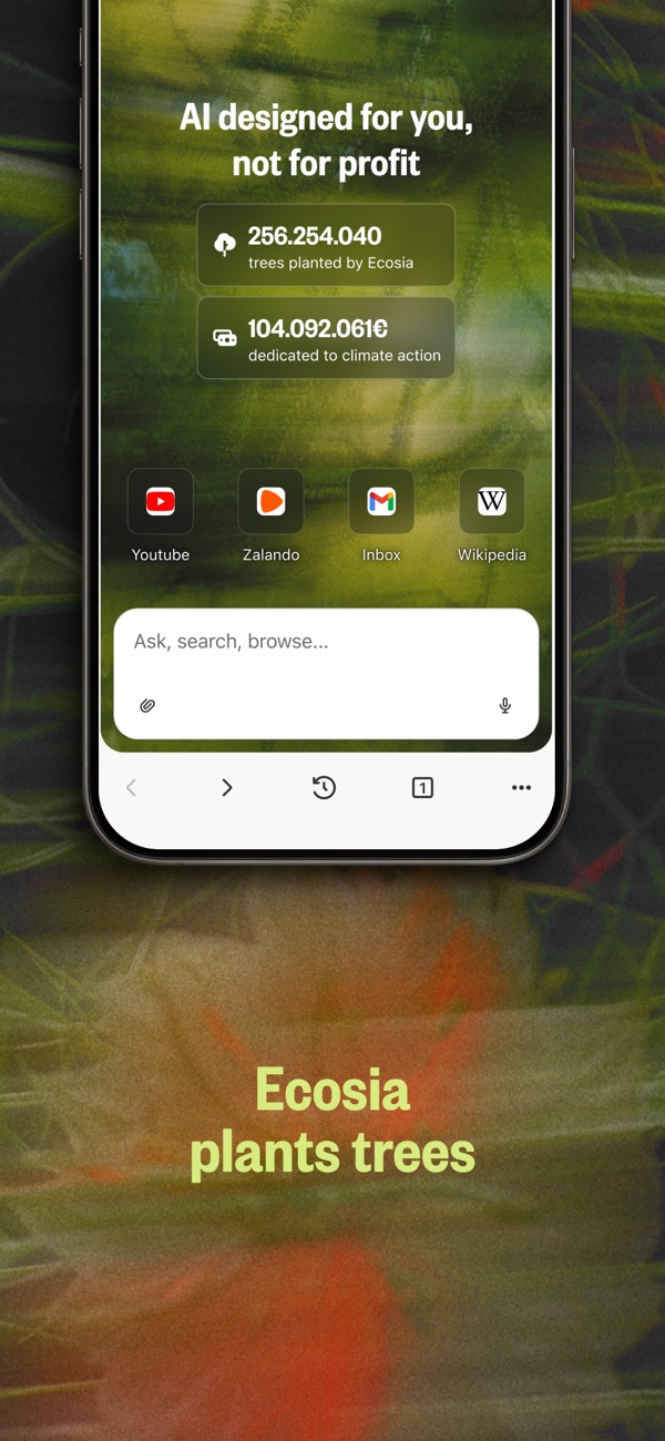 Ecosia iPhone screenshot 2
