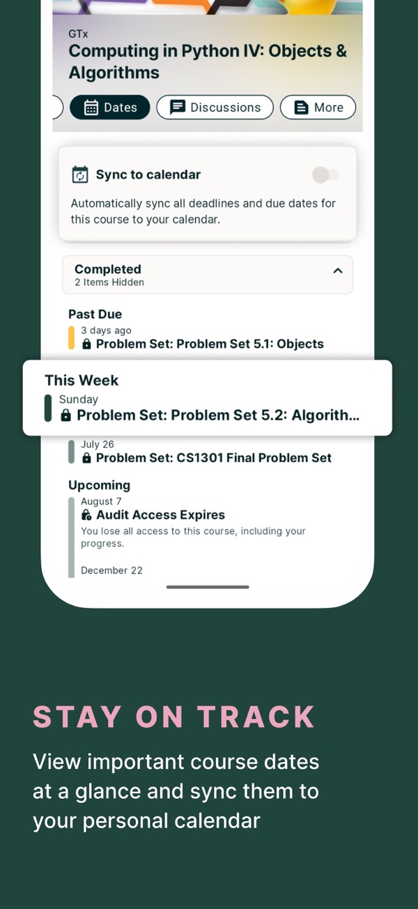 edX online learning iPhone screenshot 4