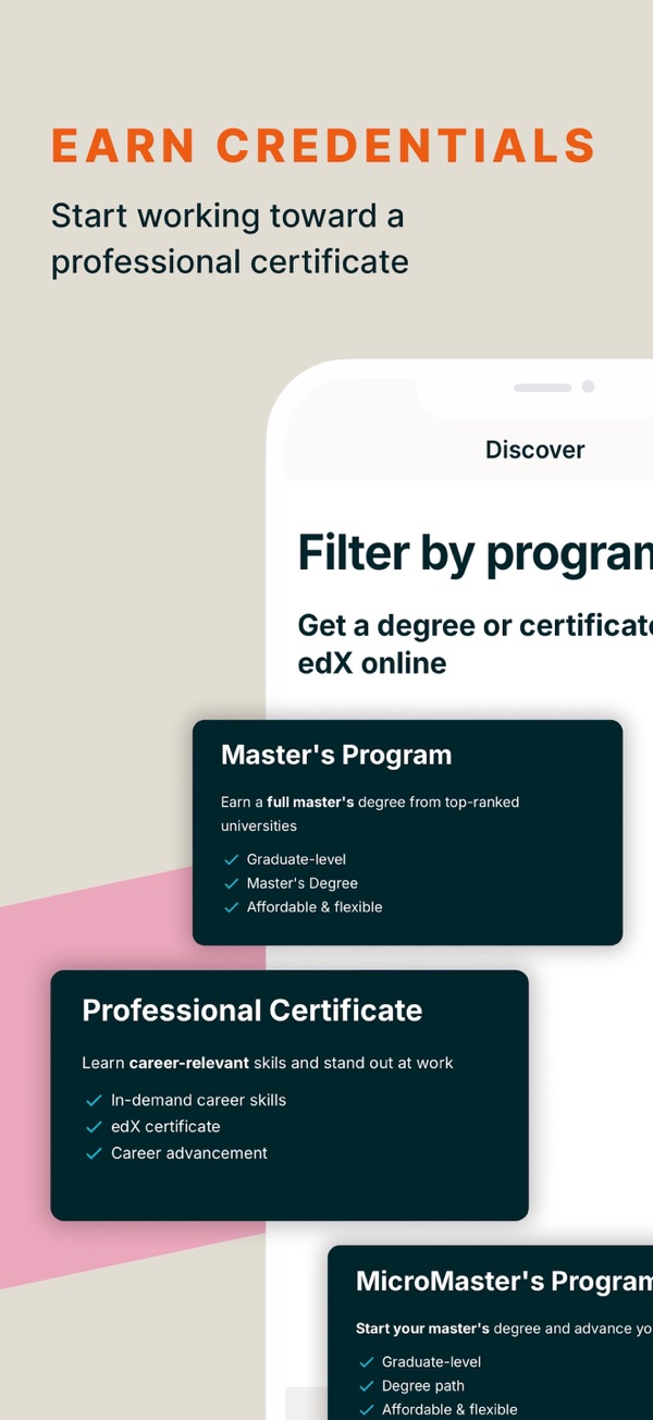 edX online learning iPhone screenshot 3