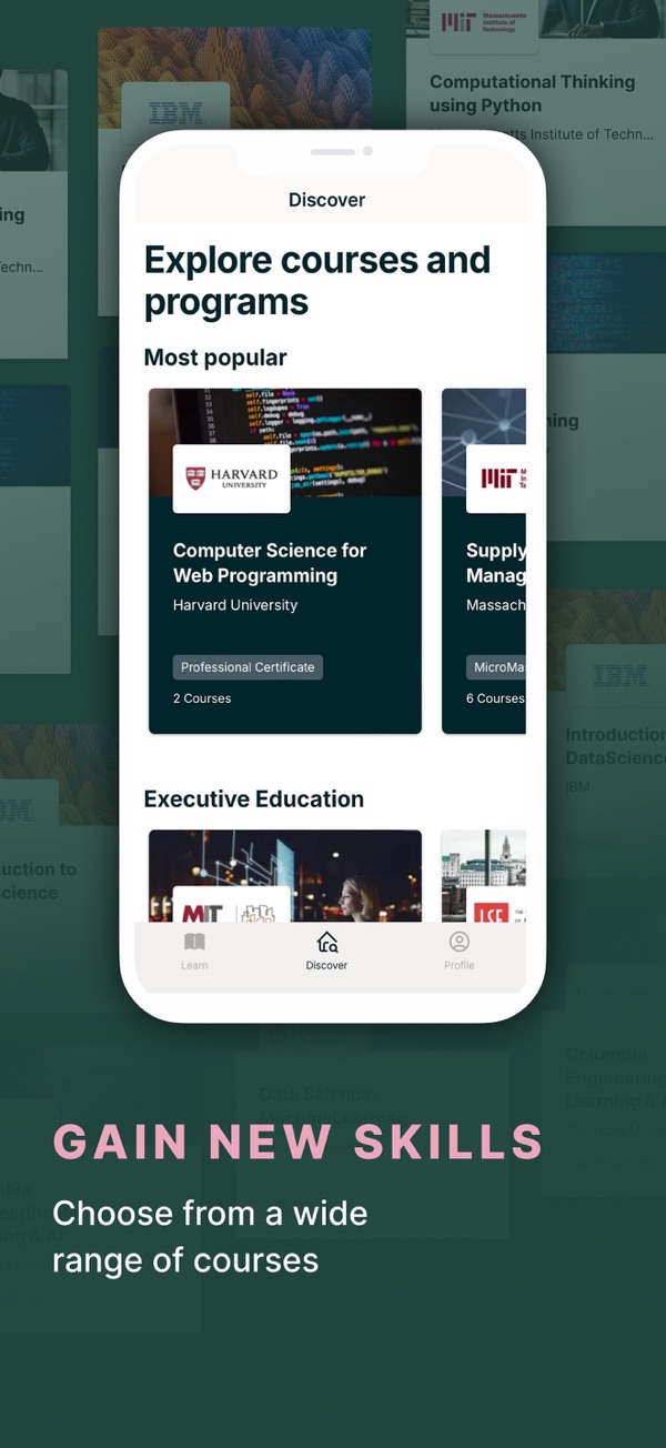 edX online learning iPhone screenshot 2