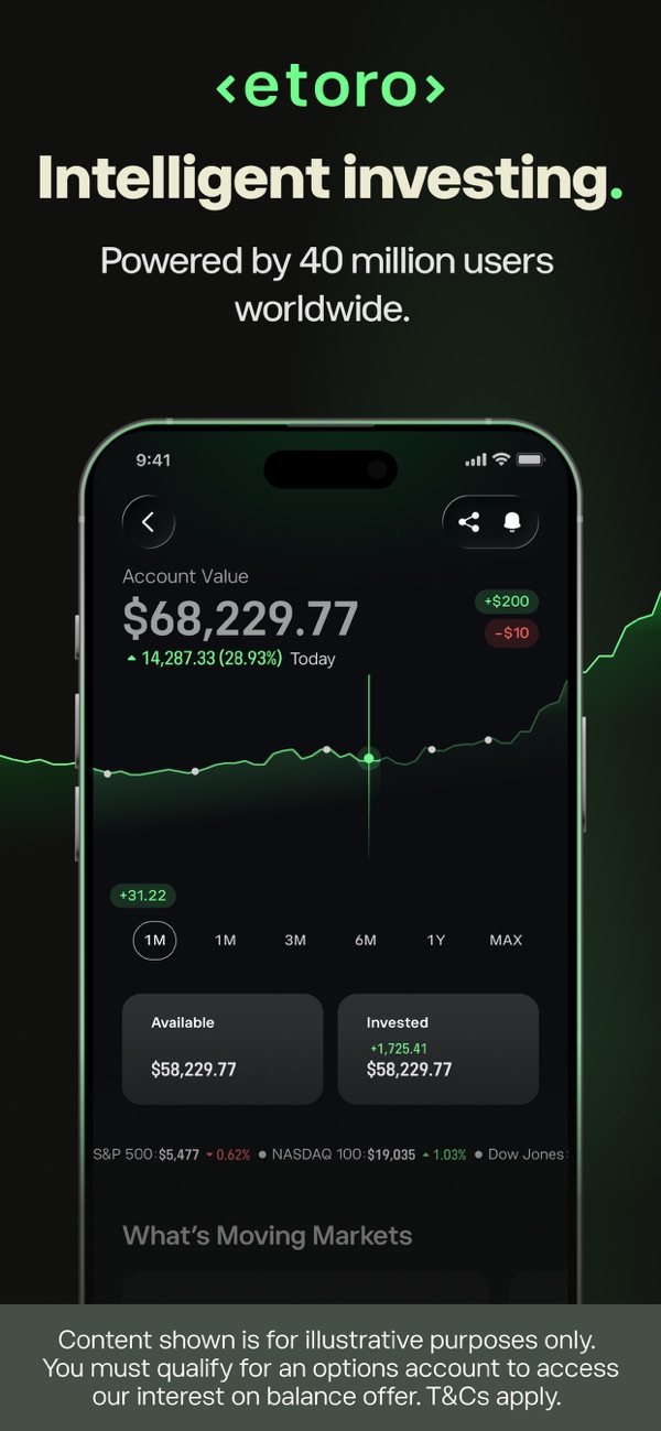 etoro iPhone screenshot 1