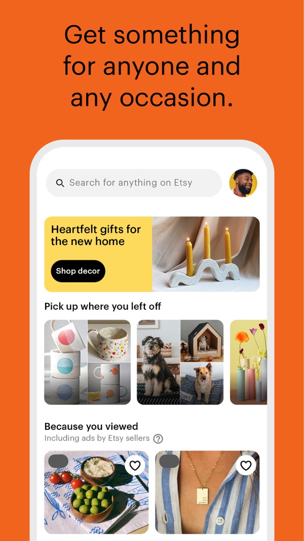 Etsy iPhone screenshot 1