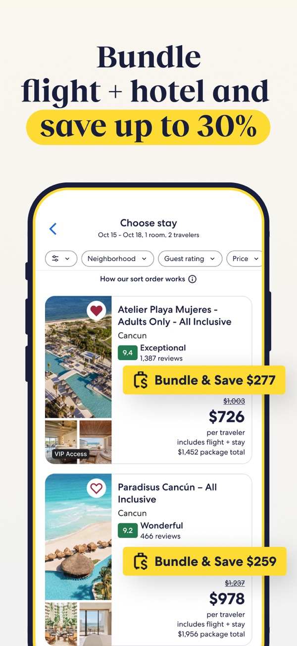 Expedia iPhone screenshot 3