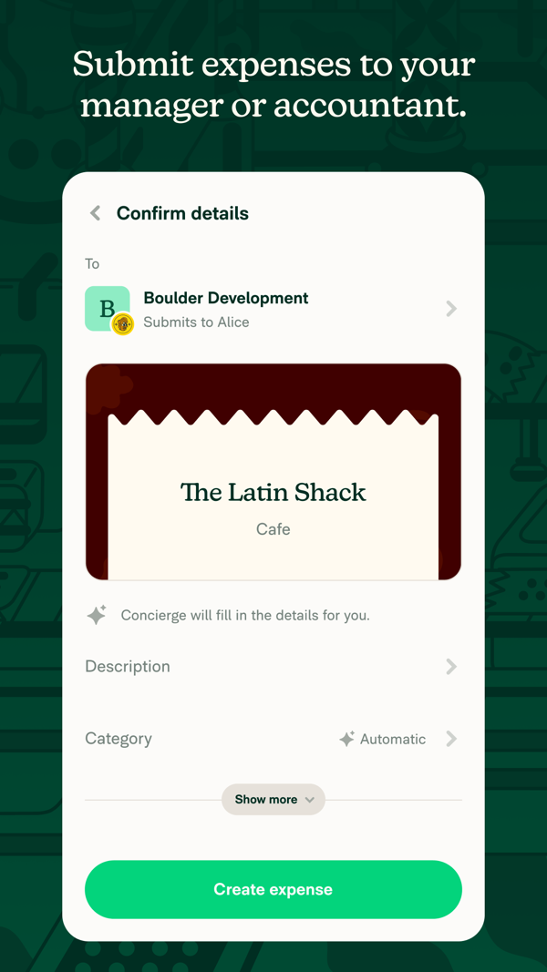Expensify iPhone screenshot 2