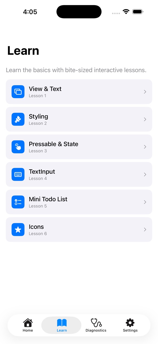 Expo Go iPhone screenshot 2