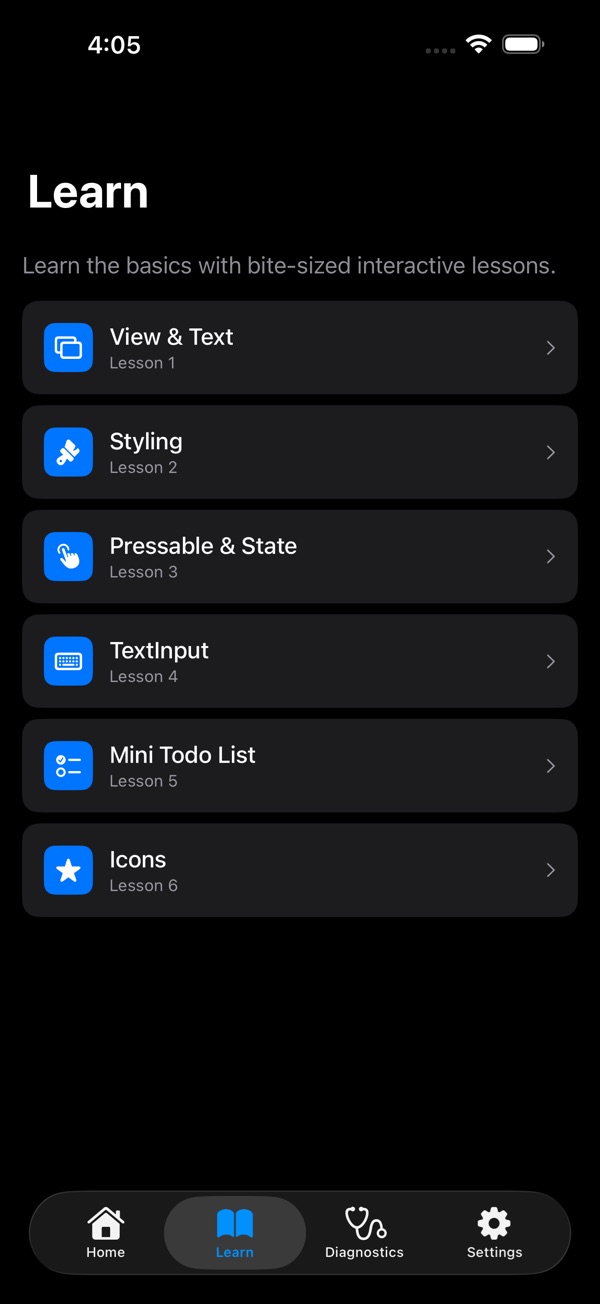 Expo Go iPhone screenshot 4