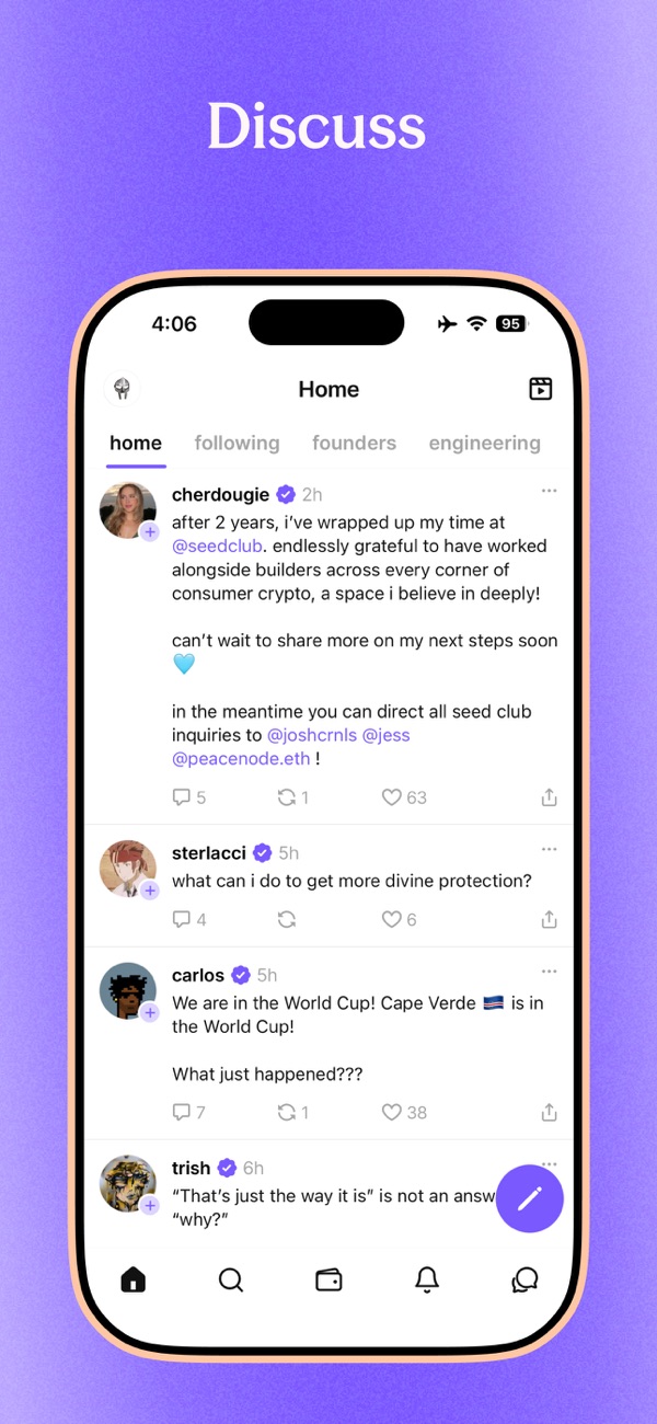 Farcaster iPhone screenshot 1