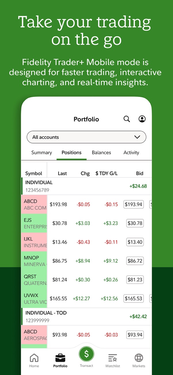 Fidelity Investments iPhone screenshot 5