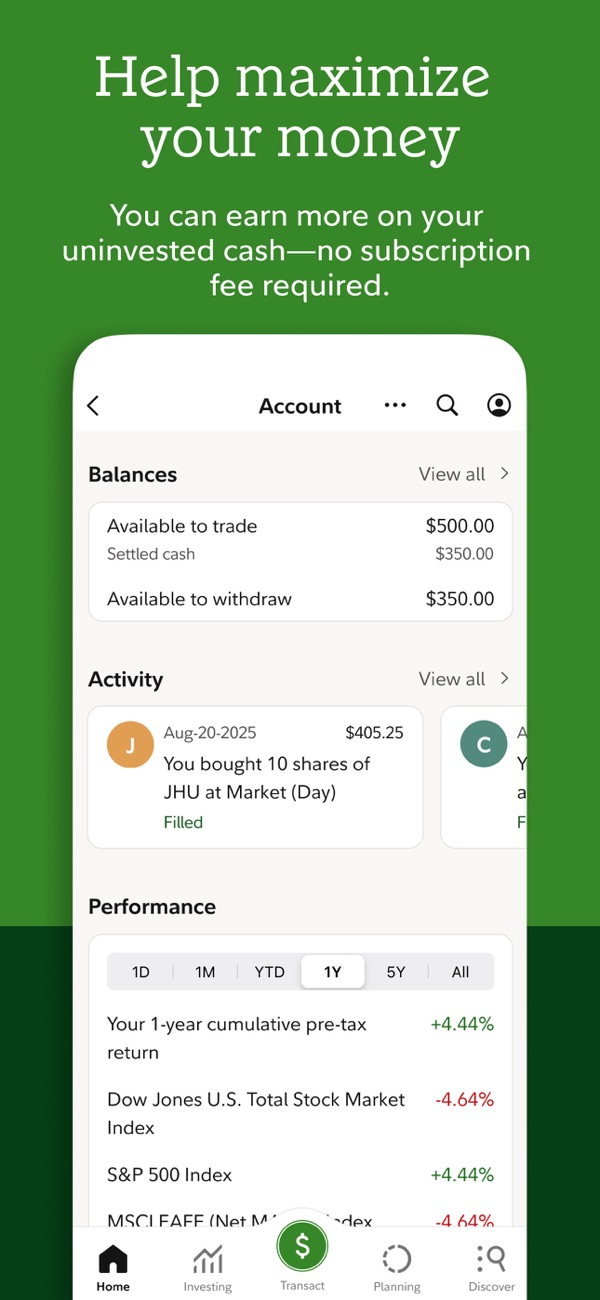 Fidelity Investments iPhone screenshot 4