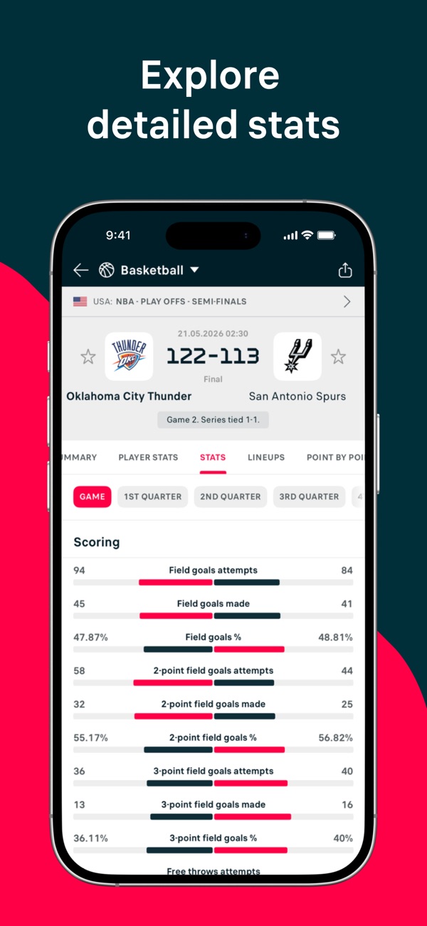 Flashscore iPhone screenshot 4