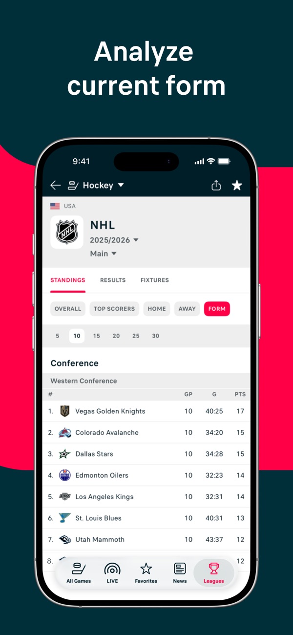 Flashscore iPhone screenshot 6