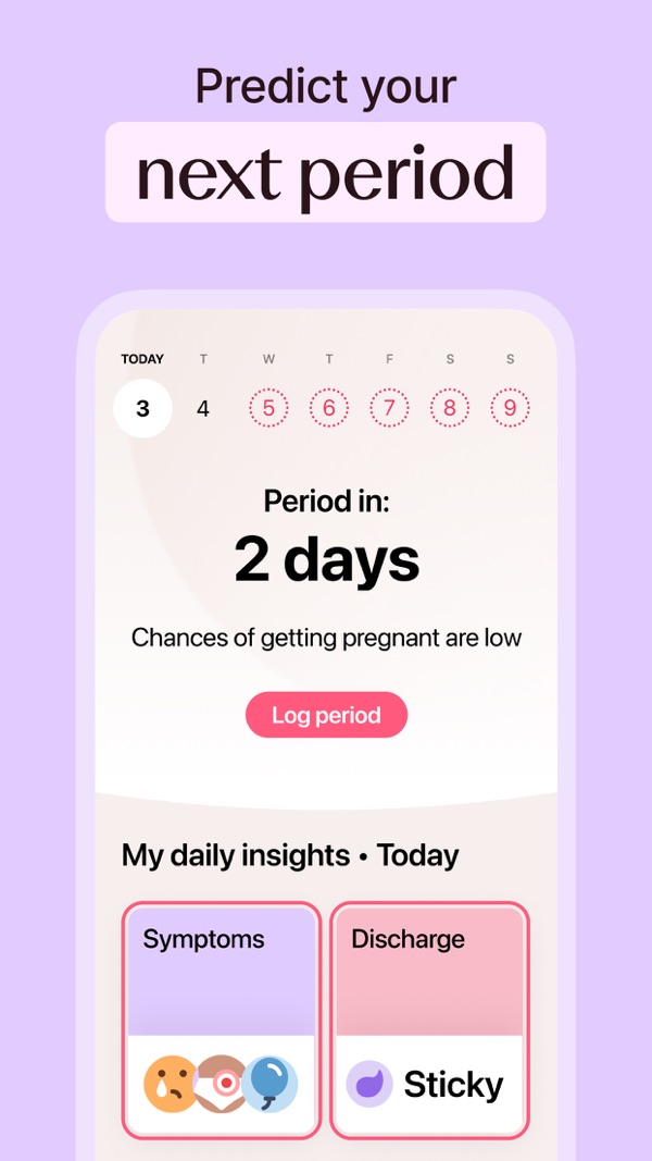 Flo Cycle & Period Tracker iPhone screenshot 1