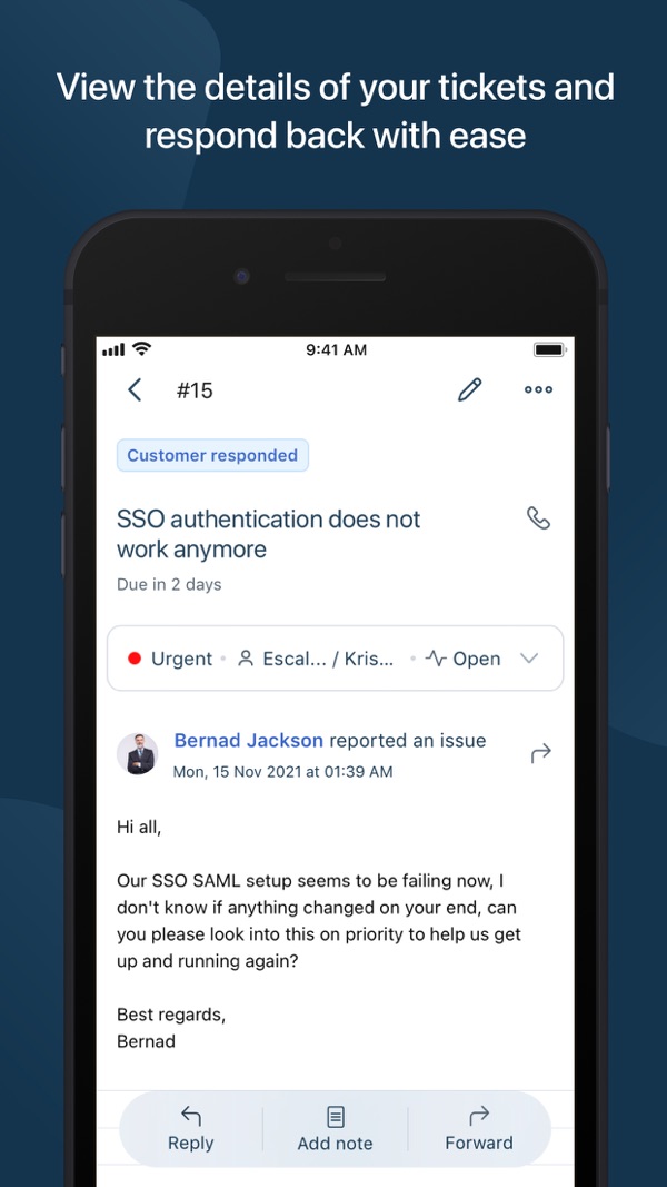 Freshdesk iPhone screenshot 2