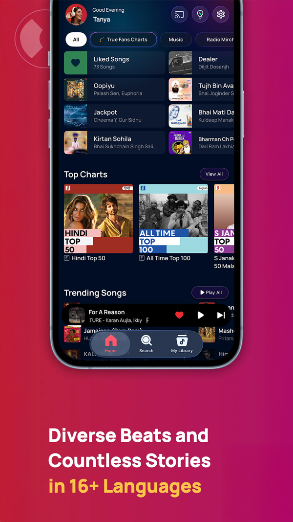 Gaana Music iPhone screenshot 2