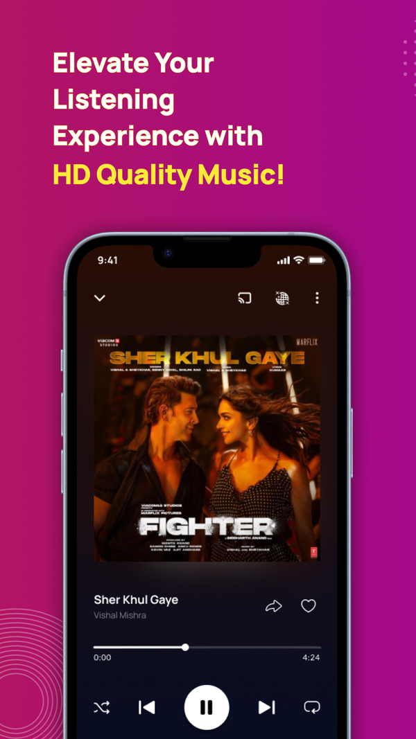 Gaana Music iPhone screenshot 5