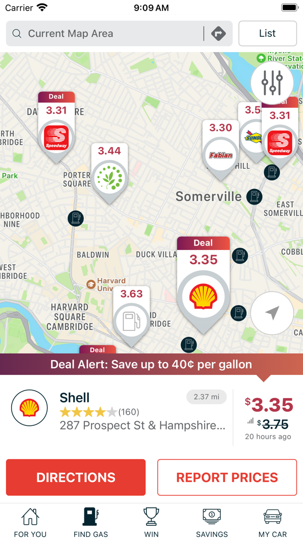 GasBuddy iPhone screenshot 1