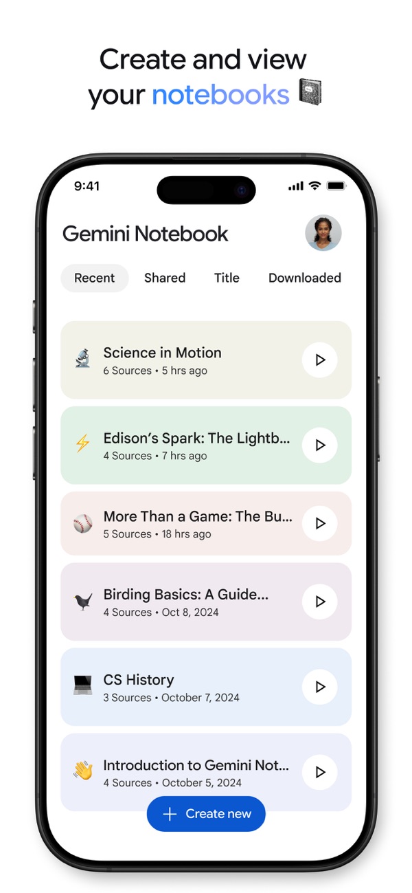 Gemini Notebook iPhone screenshot 2