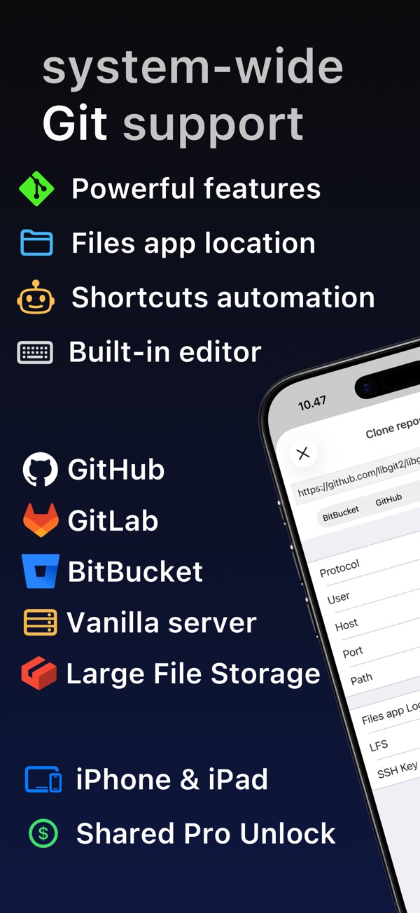 Git client iPhone screenshot 1