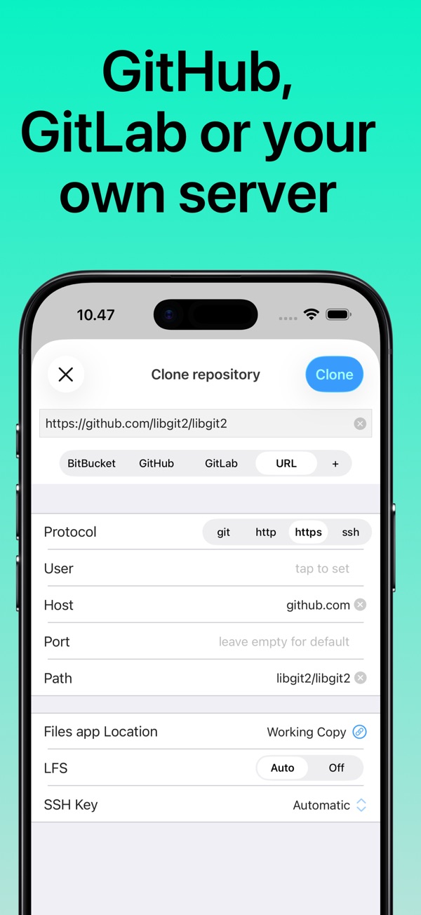 Git client iPhone screenshot 2