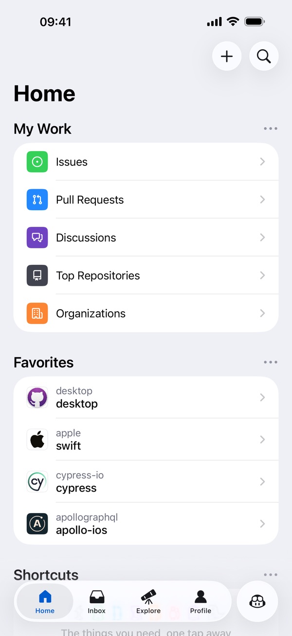 GitHub iPhone screenshot 1