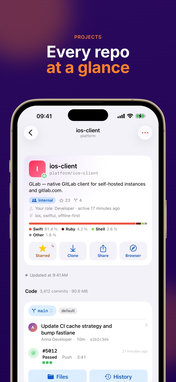 GLab iPhone screenshot 5