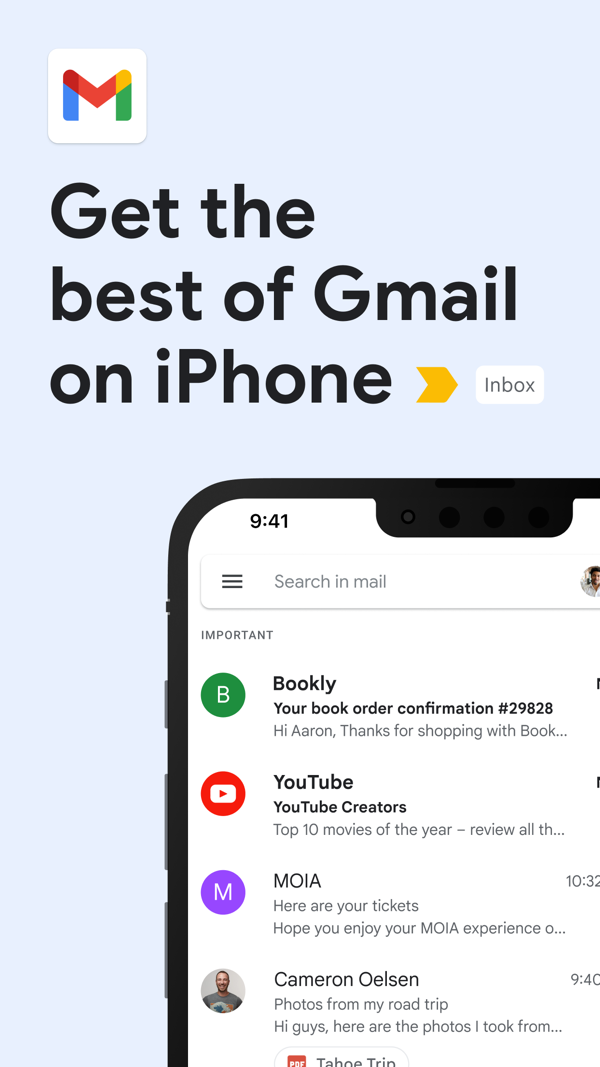 Gmail iPhone screenshot 1