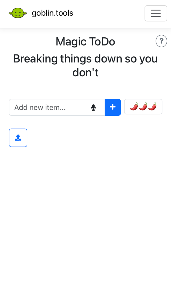 Goblin Tools iPhone screenshot 1