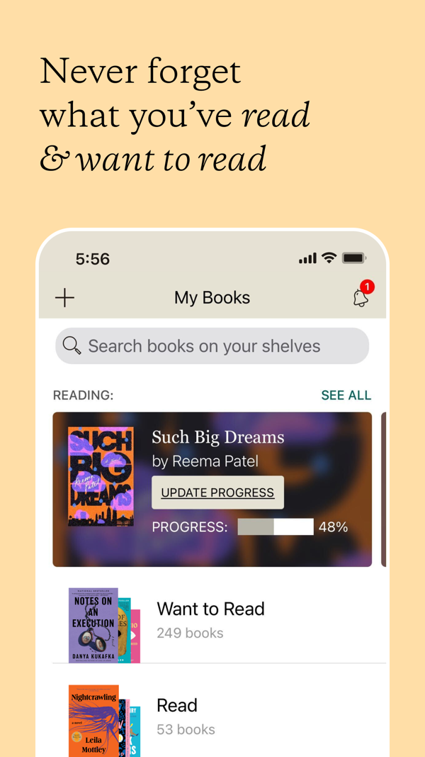 Goodreads iPhone screenshot 2