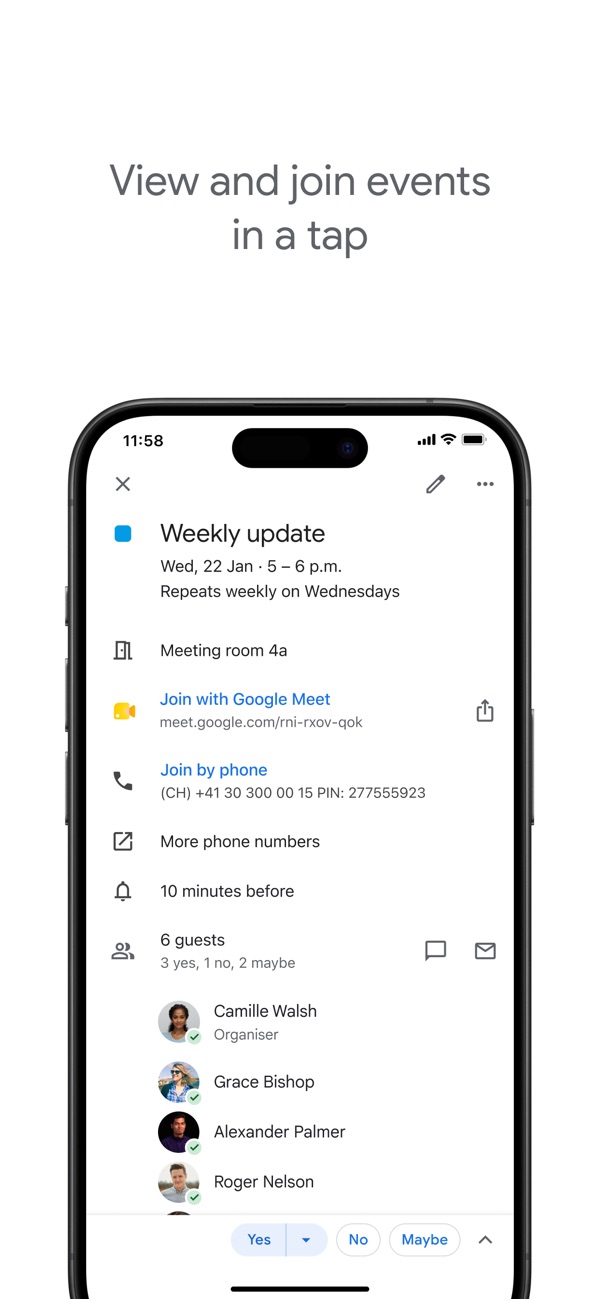 Google Calendar iPhone screenshot 3