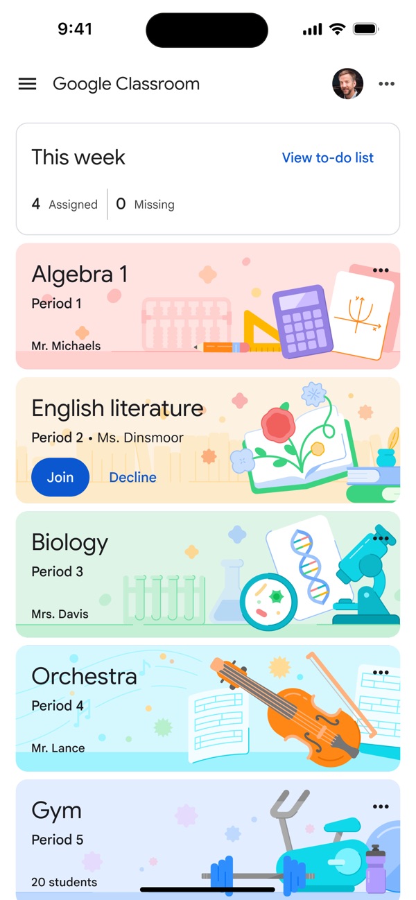 Google Classroom iPhone screenshot 5