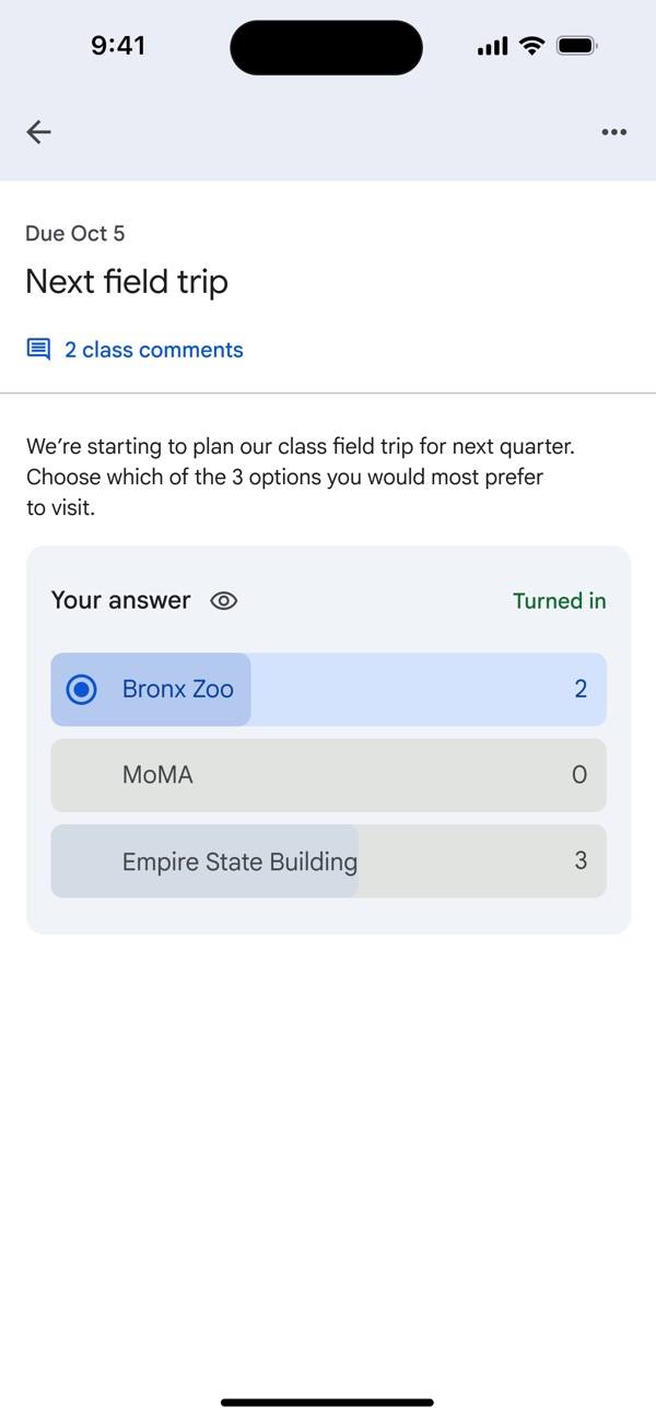 Google Classroom iPhone screenshot 6