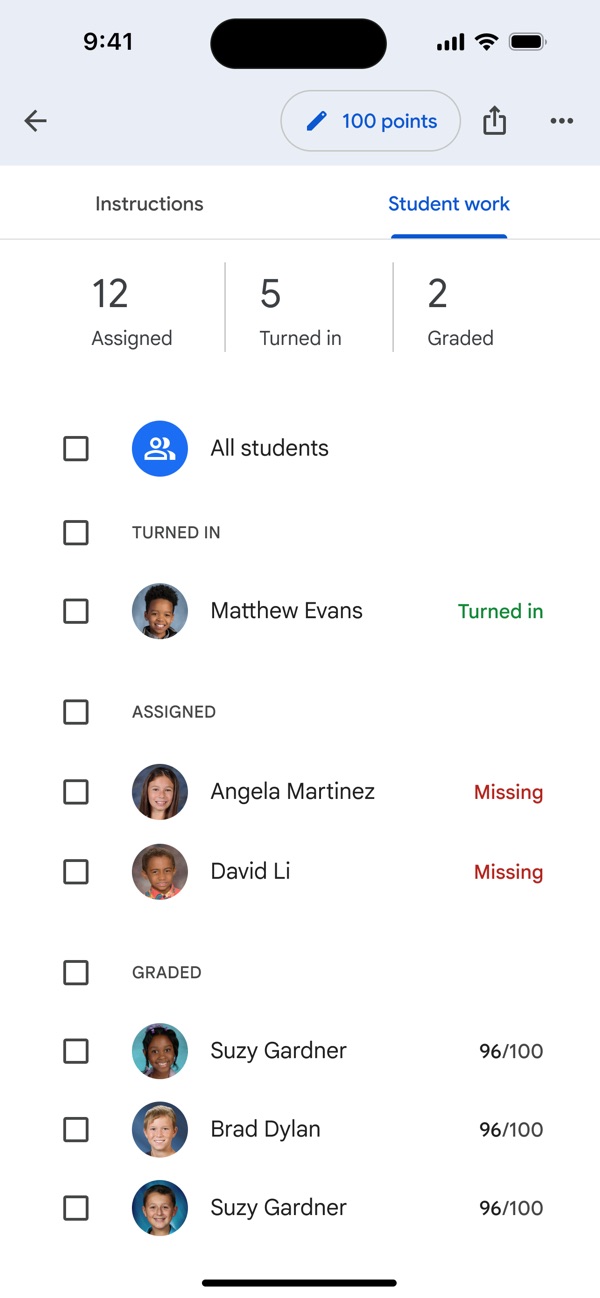 Google Classroom iPhone screenshot 4