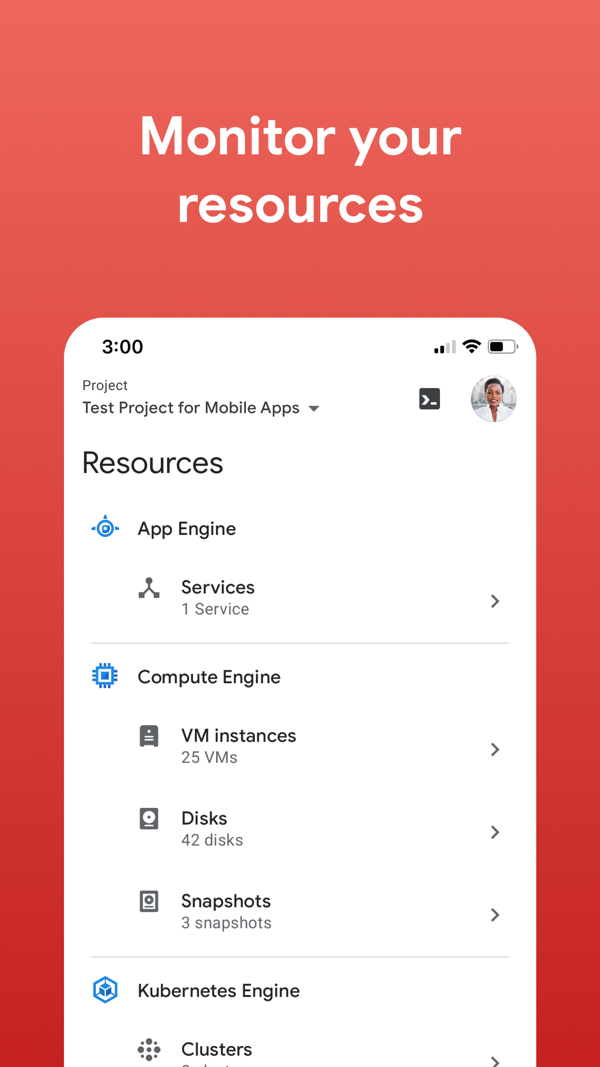 Google Cloud iPhone screenshot 2