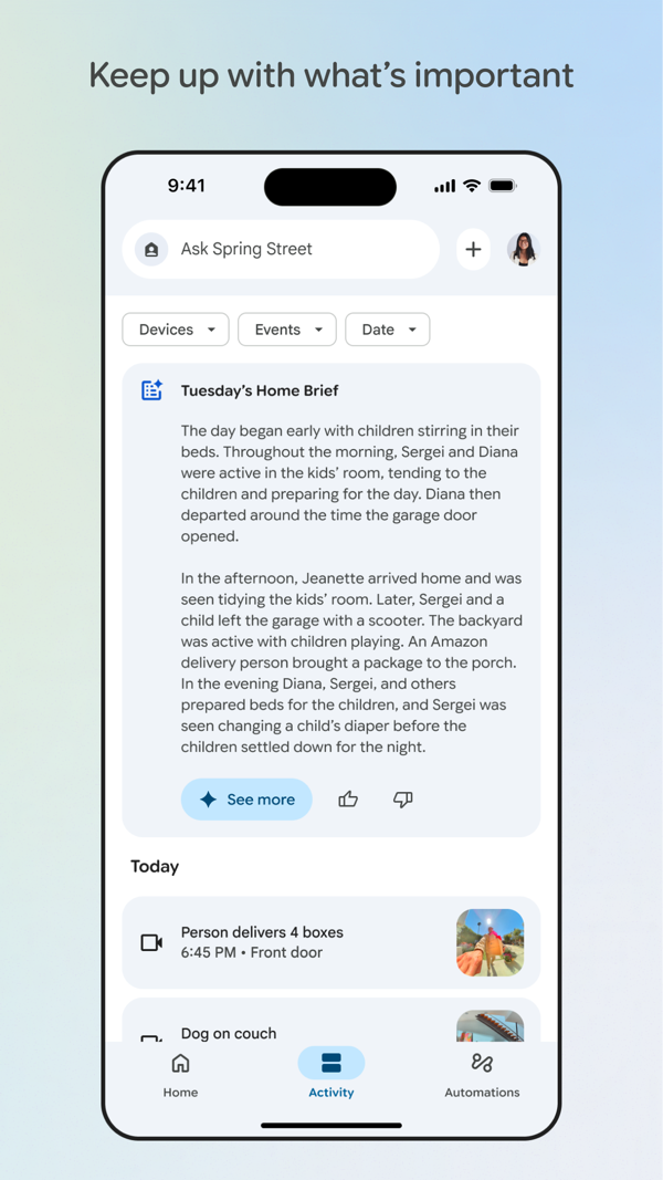 Google Home iPhone screenshot 2