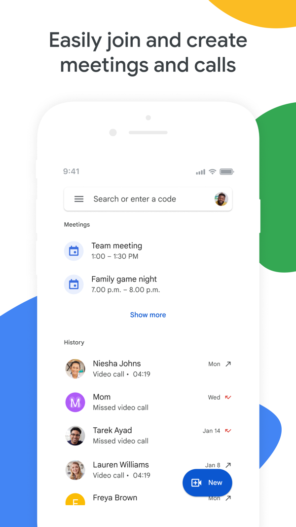 Google Meet iPhone screenshot 1