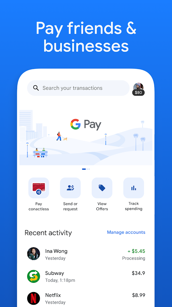 Google Pay Android phone screenshot 1