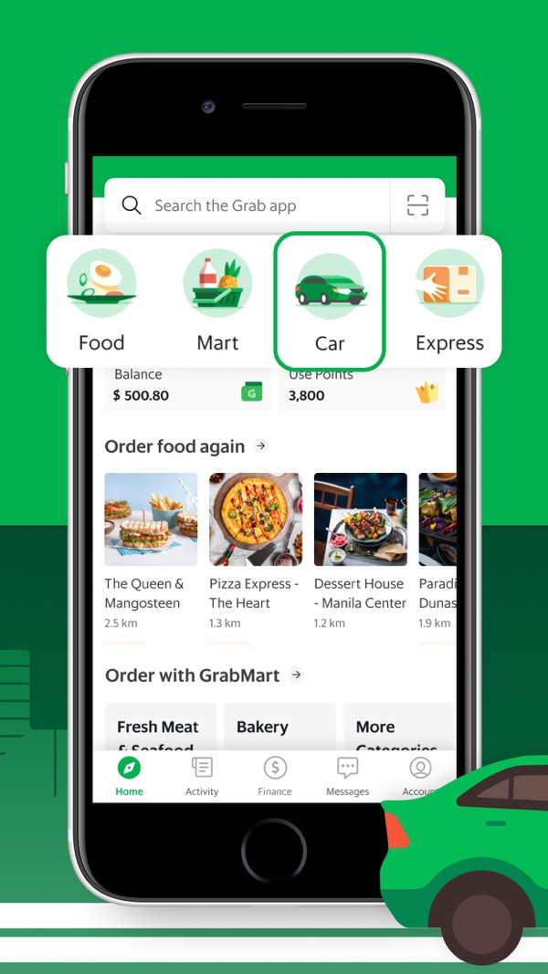 Grab iPhone screenshot 1